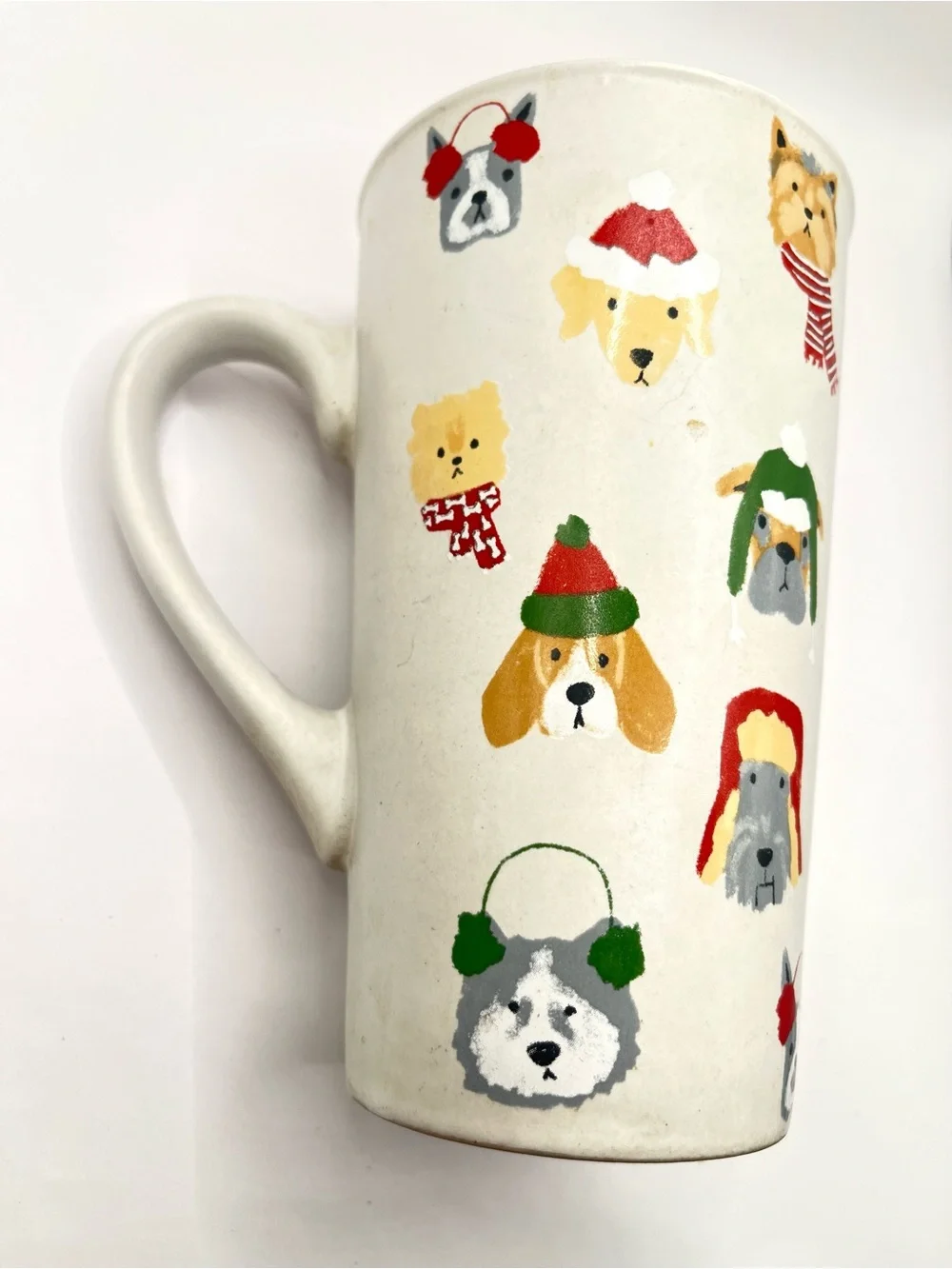 st. nicholas square Holiday/Christmas/Winter/Festive Dogs Ceramic Mug - White